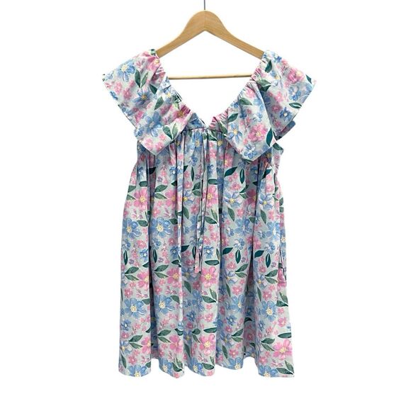 &Merci Ruffle Sleeve Babydoll Dress Women’s Small Floral Flowy Cottagecore - Picture 2 of 12